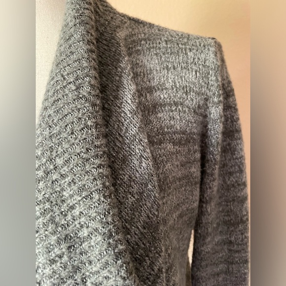 Abercrombie Fitch Wool Blend Open Front Waterfall Ruffle Cardigan Wrap Knit XS/S - Picture 5 of 8